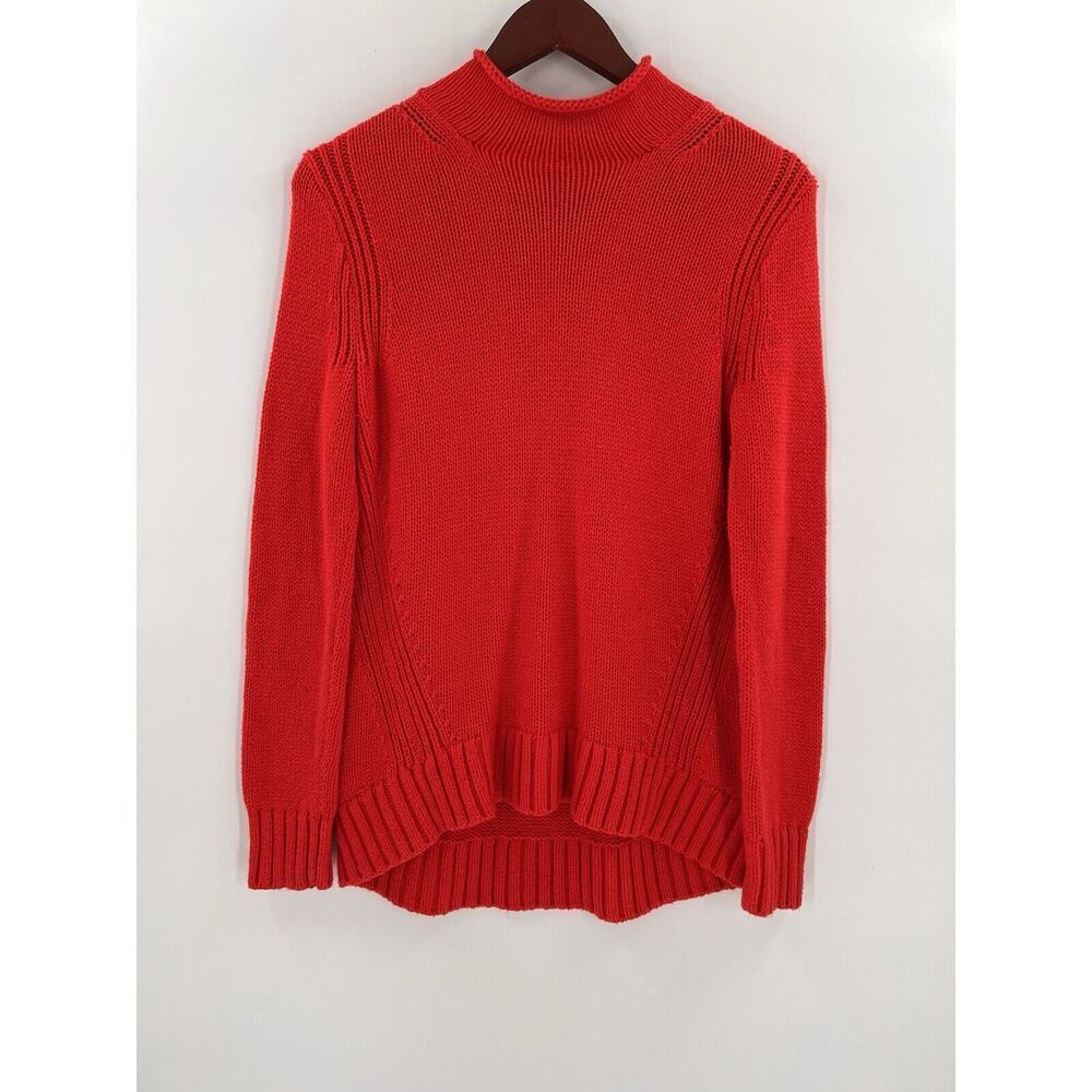 J Crew Red roll Neck Sweater